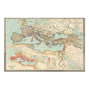 Foto Mapa de época del Imperio Romano (1889)