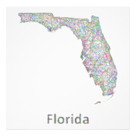 Foto mapa de Florida