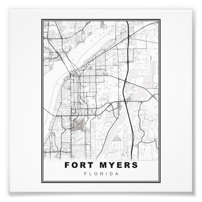 Foto Mapa de Fort Myers (Frente)