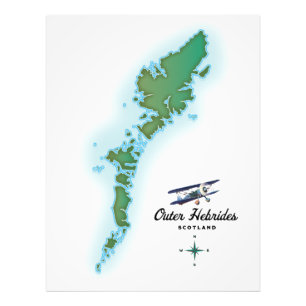 Foto Mapa de Hébridas Exteriores Escocia