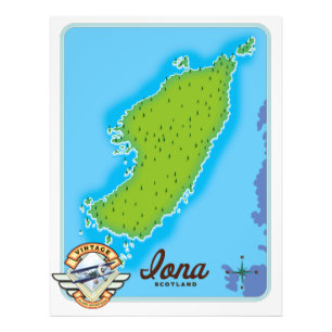 Foto Mapa de Iona Escocia