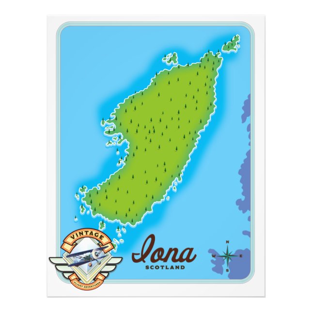 Foto Mapa de iscotland de Iona (Frente)