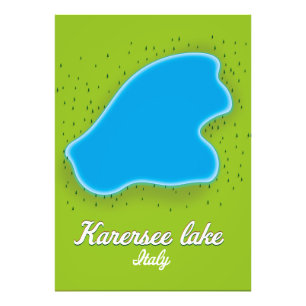 Foto Mapa de Karersee Lake Italy
