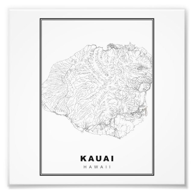 Foto Mapa de Kauai (Frente)