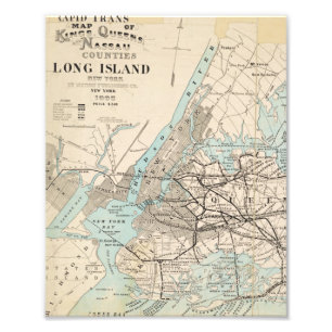 Foto Mapa de Kings, Queens, Long Island