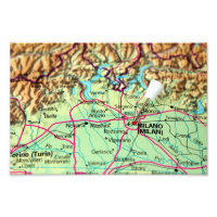 Mapa de la ciudad de Milán, Italia