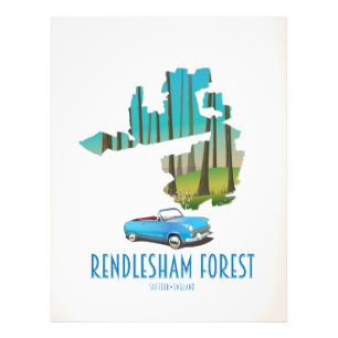 Foto Mapa de la época de Rendlesham Forest Suffolk