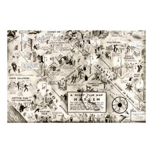 Foto Mapa de la Era de la Prohibición en Harlem, Nueva 