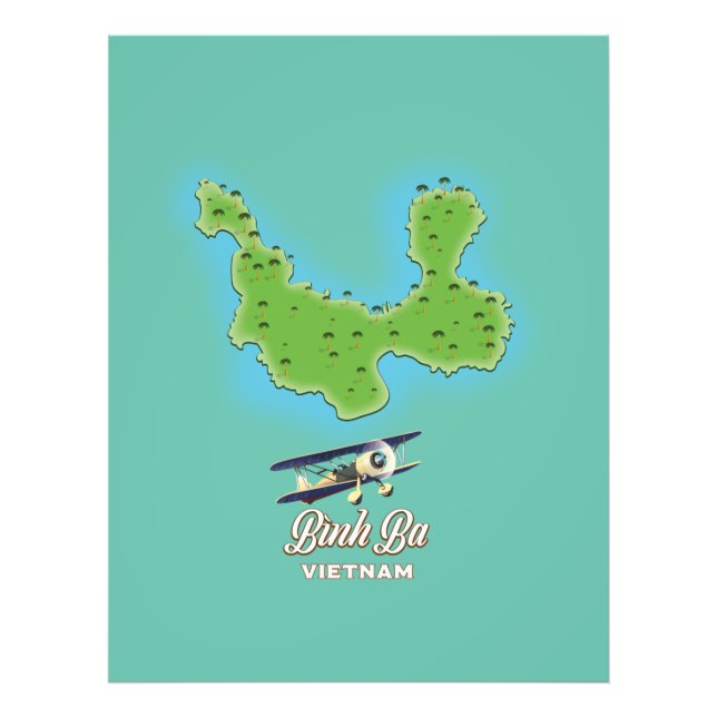 Foto Mapa de la isla Bình Ba Mapa de Vietnam (Frente)