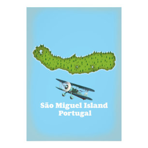 Foto Mapa de la isla de São Miguel Portugal