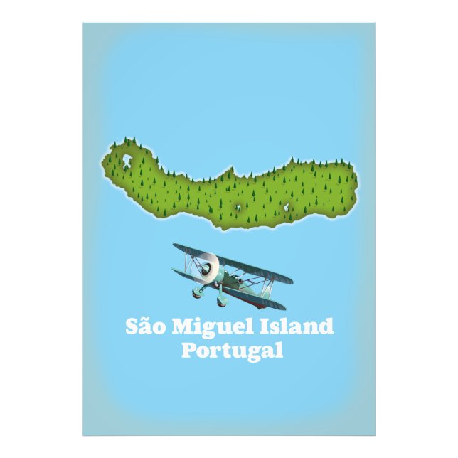 Foto Mapa de la isla de São Miguel Portugal (Frente)