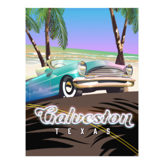 Foto Mapa de la isla Galveston Texas USA