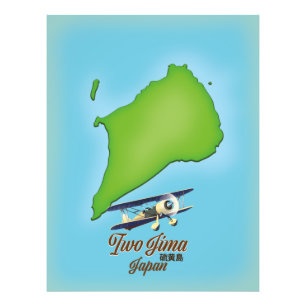 Foto Mapa de la isla Iwo Jima Japón