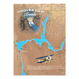 Foto Mapa de la represa Hoover Nevada