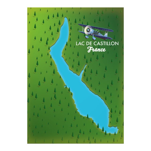 Foto Mapa de Lac de Castillon France (Frente)