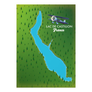 Foto Mapa de Lac de Castillon Francia