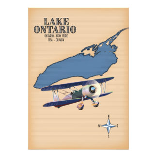 Foto Mapa de Lake Ontario USA Canada