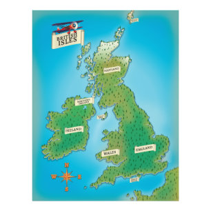 Foto Mapa de las Islas Británicas