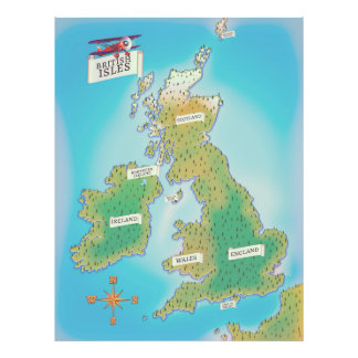 Foto Mapa de las Islas Británicas (versión antigua)