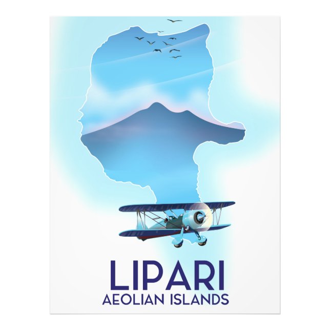 Foto Mapa de las Islas Eolias Lipari (Frente)