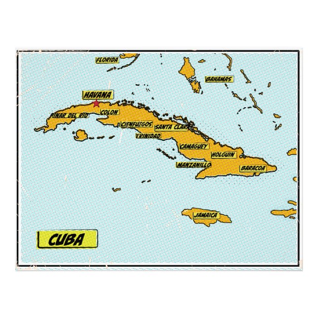 Foto Mapa de libros de historietas de Cuba (Frente)