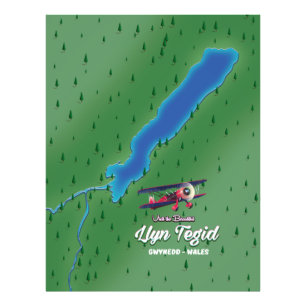Foto Mapa de Llyn Tegid, Gales.