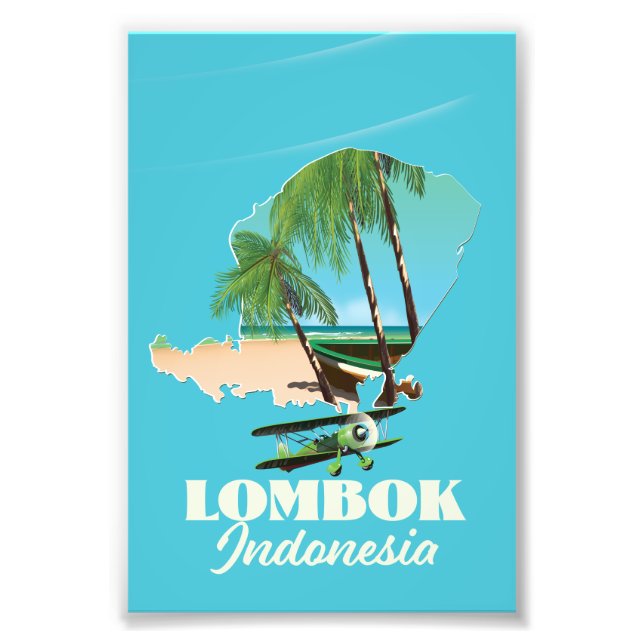 Foto Mapa de Lombok Indonesia (Frente)