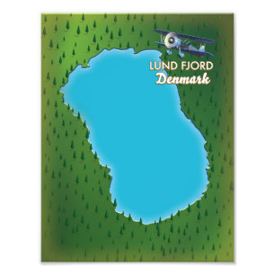 Foto Mapa de Lund Fjord Dinamarca
