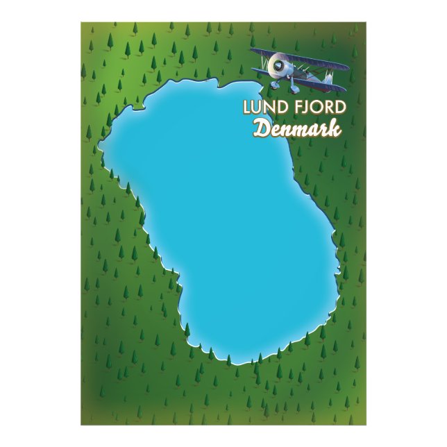 Foto Mapa de Lund Fjord Dinamarca (Frente)