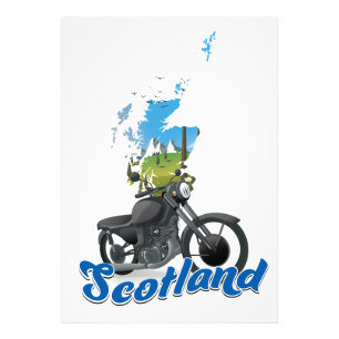 Foto mapa de motocicleta de Escocia viajero poser