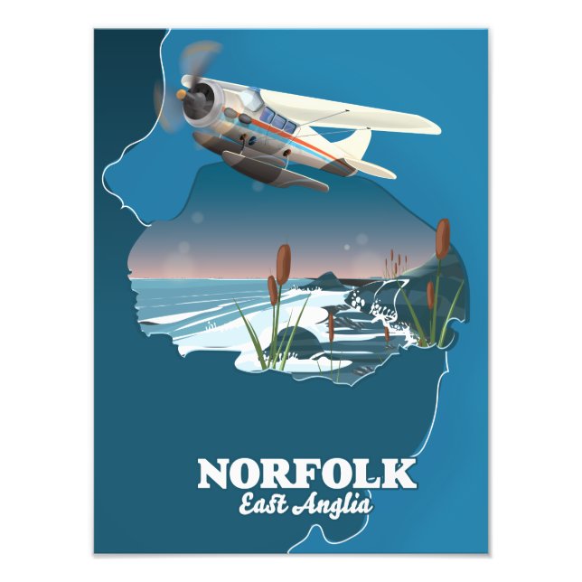 Foto Mapa de Norfolk East Anglia (Frente)