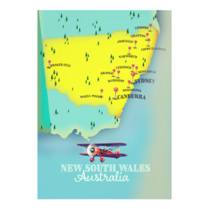 Foto Mapa de Nueva Gales del Sur de Australia