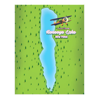 Foto Mapa de Nueva York del lago Honeoye