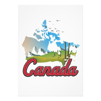 Foto Mapa de paisajes de Canadá
