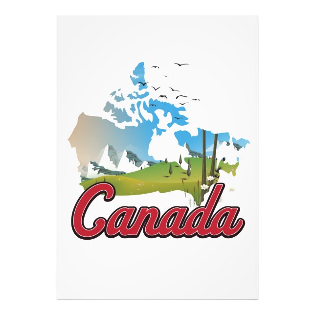 Foto Mapa de paisajes de Canadá (Frente)
