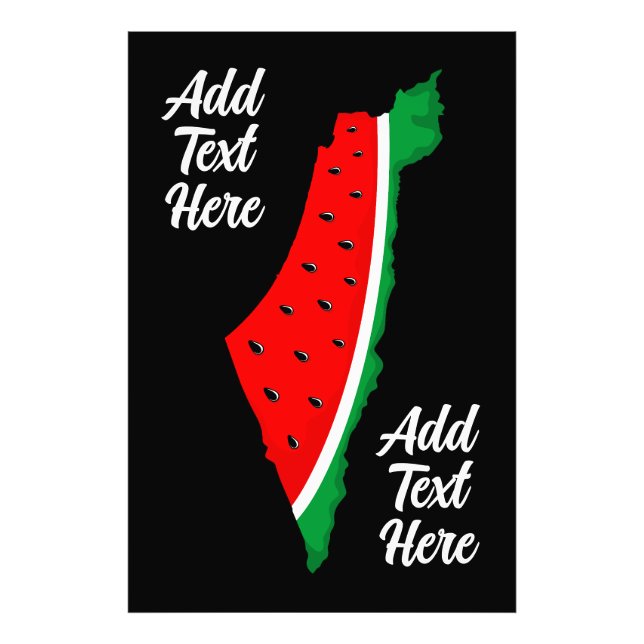 Foto Mapa de Palestina sandía símbolo de la libertad (Frente)