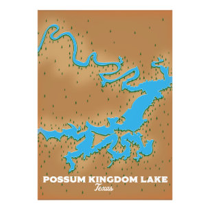 Foto Mapa de Possum Kingdom Texas