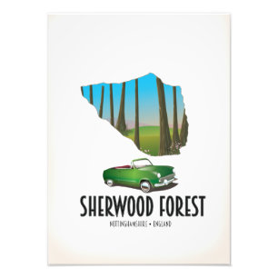 Foto Mapa de Sherwood Forest Nottinghamshire