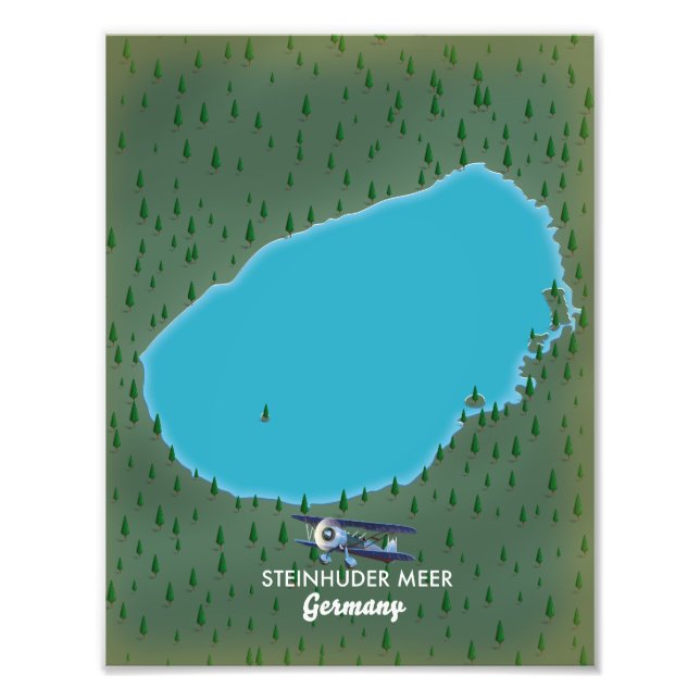 Foto Mapa de Steinhuder Meer Alemania (Frente)