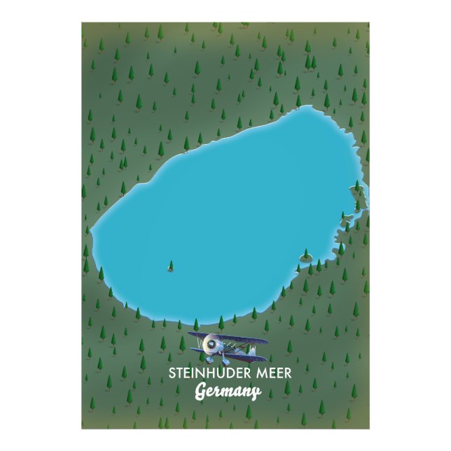 Foto Mapa de Steinhuder Meer Alemania (Frente)