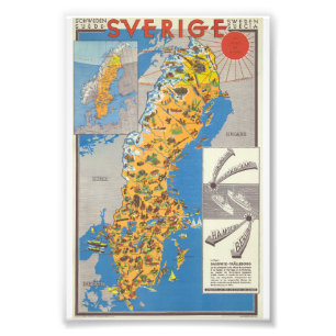 Foto Mapa de Suecia