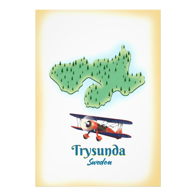 Foto Mapa de Trysunda Suecia (Frente)