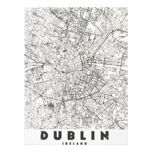 Foto Mapa de viaje antiguo de Dublín Irlanda