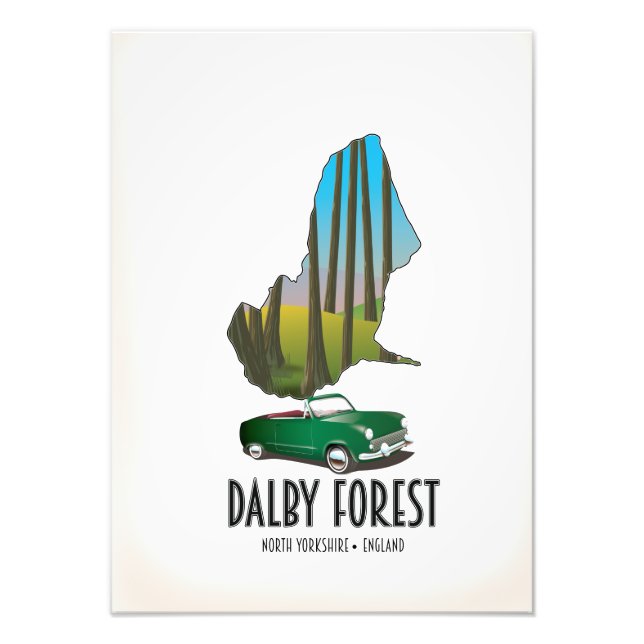 Foto Mapa de viaje de Dalby Forest North Yorkshire (Frente)