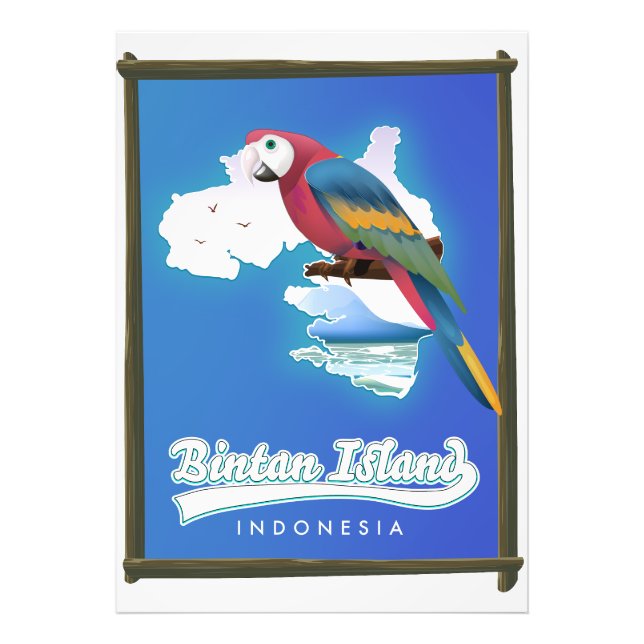 Foto Mapa de viaje de la isla de Bintan, Indonesia (Frente)