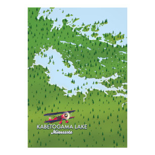 Foto Mapa de viaje del lago Kabetogama, Minnesota, EE. 