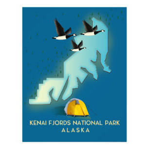 Foto Mapa de viaje del Parque Nacional Kenai Fjords Ala