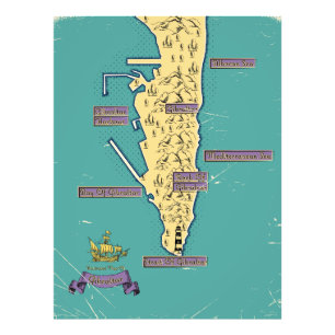 Foto Mapa de viaje ilustrado de Gibraltar