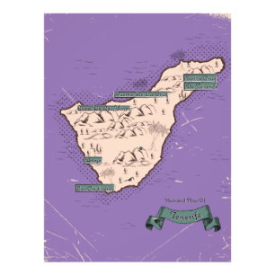 Foto Mapa de viaje ilustrado de Tenerife