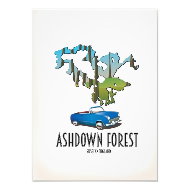Foto mapa de viajes de ashdown forest sussex map (Frente)